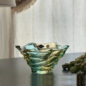 Cristal Bohemia - Platou Elisee Verde Lime 21 cm