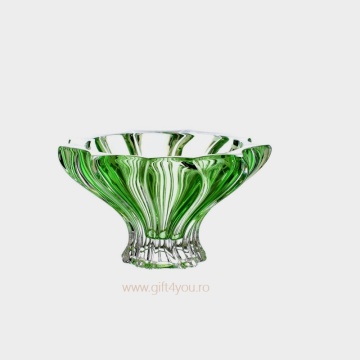 Cristal Bohemia - Set 6 Cupe de inghetata colorate cu picior Primavera 15 cm - Img 2