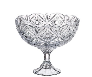 Cristalit Bohemia - Bol tip fructiera pe piedestal 22 cm Mirabella - Img 3