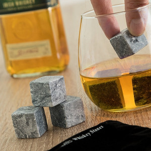 Set de cuburi din granit pentru racire bauturi
