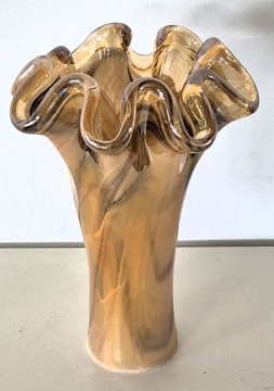 Vaza din sticla de Murano Arcadia Caramel H30 Ø22 cm