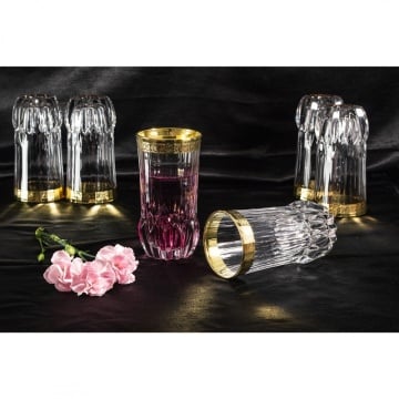 Bohemia Prestige - Pahare de apa / Long Drink Agape Mirador din Cristal Luxion 400 ml - Img 6