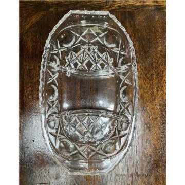 Cristal Bohemia - Platou oval compartimentat Marsilia 21,5 cm - Img 2