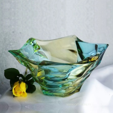 Cristal Bohemia - Platou pentru fructe 30 cm colectia Elisee verde Lime