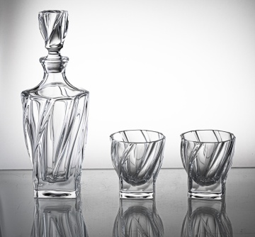 Cristal Bohemia - Set 7 piese Decantor de whisky + 6 pahare Grandor