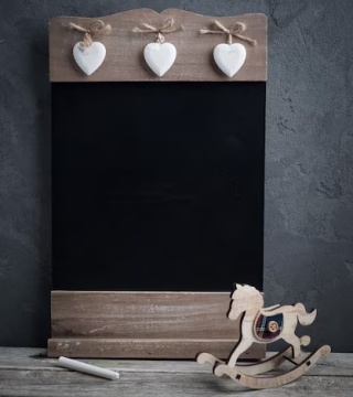 Tabla de scris pentru mesaje cu inimioare 24x39 cm - Img 2