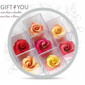 Trandafir de ciocolata Infinite Taste of Beauty - in cub