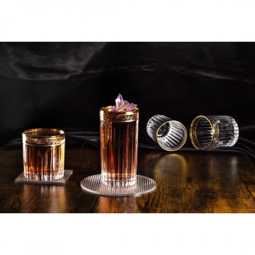 Bohemia Prestige - Pahare de apa / Long Drink Venetto Aureo din Cristal Luxion 440 ml - Img 4