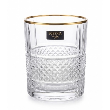 Bohemia Prestige - Pahare whisky York bordura aurie 340 ml