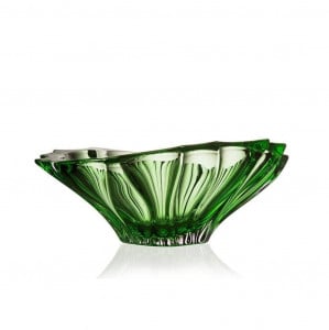 Cristal Bohemia - Platou 22 cm Primavera verde