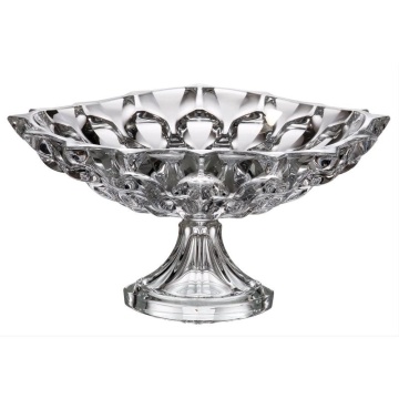 Cristal Bohemia - Platou intins cu picior 35 cm Zefir alb