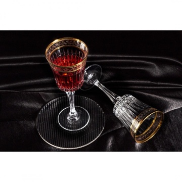 Bohemia Prestige - Pahare de vin alb Venetto Aureo din Cristal Luxion 230 ml - Img 5