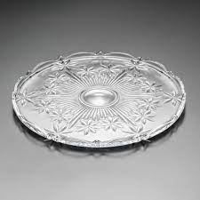 Cristal Bohemia - Platou intins 31 cm pentru tort sau tava pentru prajituri Mon Jardin - Img 2