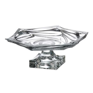 Cristal Bohemia - Platou pentru tort Elisee alb 33 cm cu picior
