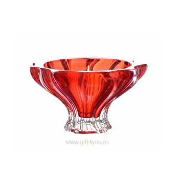 Cristal Bohemia - Set 6 Cupe de inghetata colorate cu picior Primavera 15 cm - Img 4
