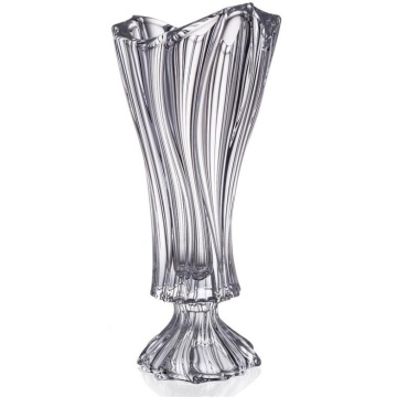 Cristal Bohemia - Vaza de flori Primavera cu picior 40,5 cm
