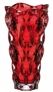 Cristal Bohemia - Vaza Zefir rosu - Img 2
