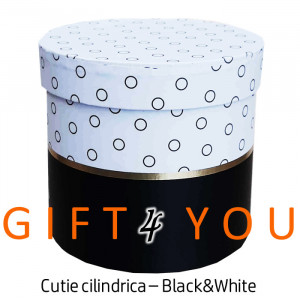 Cutie cadou rotunda “Black&White”
