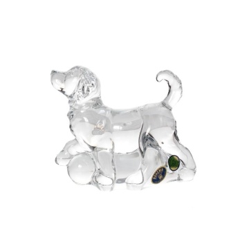 Cristal Bohemia - Figurina caine 13,6 cm