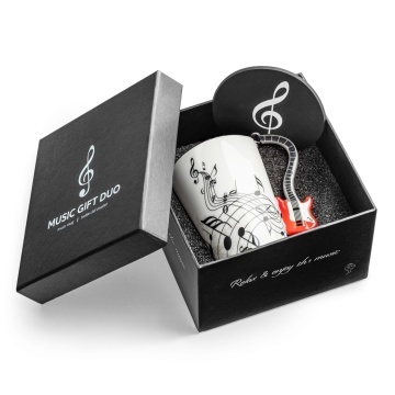 Set Duo - Cana chitara rosie si coaster