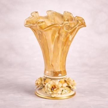 Vaza din sticla de Murano Lorena Pedestal H38 Ø27 cm