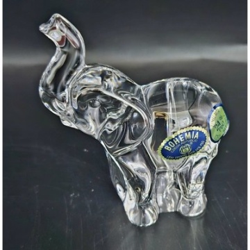 Cristal Bohemia - Figurina elefant 9 cm