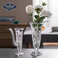 Cristal Bohemia - Vaza de flori Crown cu picior 17 cm sau 21 cm