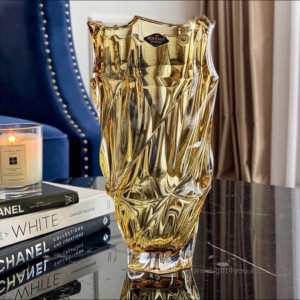 Cristal Bohemia - Vaza pentru flori colectia Elisee chihlimbar