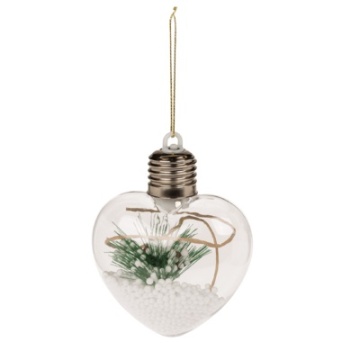 Glob de Zapada cu LED - Decor Pentru Brad Craciun - Inima - Img 2