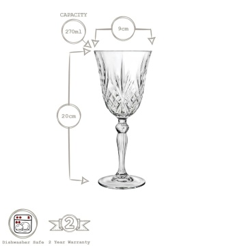 Pahare de vin rosu La Scala din Cristal 280 ml - Img 7