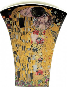 Vaza Klimt - The Kiss - Negru 20 cm