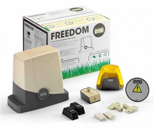 Kit automatizare poarta culisanta, 300kg, BYOU FREEDOM, 24 V, 80 W