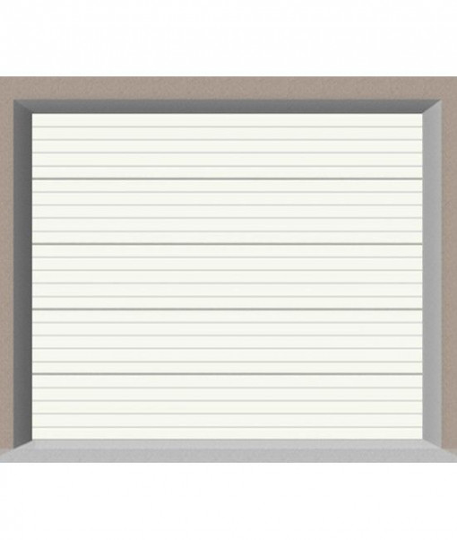 Usa de garaj sectionala, doorTECK, cu dungi orizontale, alb, 2800 x 1830 mm