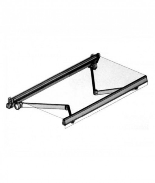 Parasolar Solar, cu 2 brate articulate, tensionate, 1500 x 2000 mm, PS1