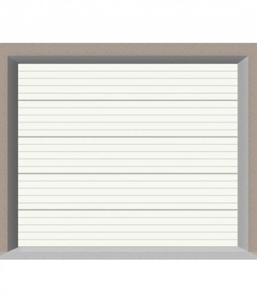 Usa de garaj sectionala, doorTECK, cu dungi orizontale, alb, 2500 x 1830 mm