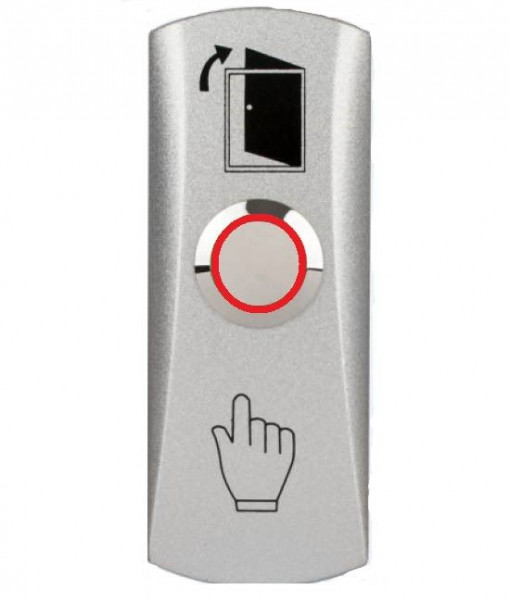 Buton de iesire aplicabil cu led de stare, rosu, PBK-815(LED)R