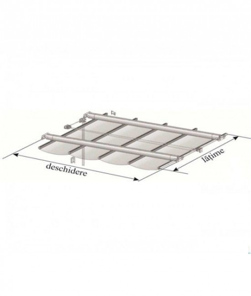 Parasolar Zen, destinat acoperirii gradiniilor de vara, 2500 x 7000 mm, PZ10