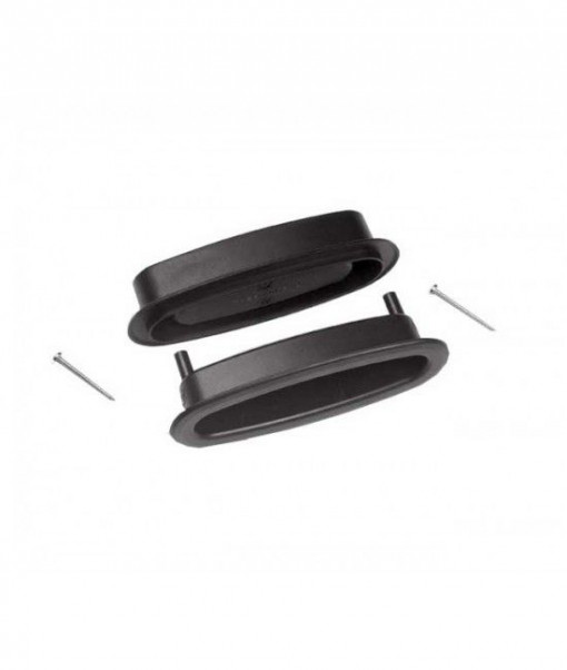 Maner negru din plastic oval pt usi garaj, panou 37-42mm, 641B