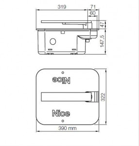 Kit automatizare poarta batanta ingropata, Nice, M-FAB HS COMPLET - Img 3