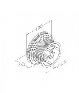 Tambur, pentru sistem inalt HL. max. 1370mm, H=4800mm, ax 1", max. 500kg, FFHL54 - Img 2