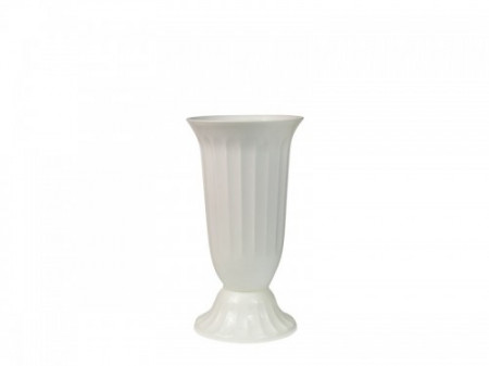 Vaza plastic alba bordura -30cm
