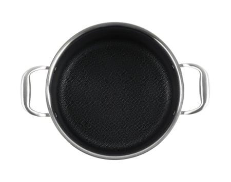Cratita din inox, cu capac din sticla, invelis anti-aderent honeycomb, compatibila plita cu inductie, 26 cm, 7.20 l, Grunberg GR9526 - Img 3