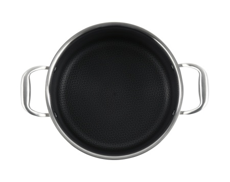 Cratita din inox, cu capac din sticla, invelis anti-aderent honeycomb, compatibila plita cu inductie, 24 cm, 6.30 l, Grunberg GR9524 - Img 2
