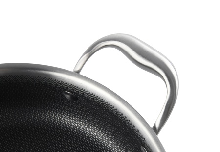 Cratita din inox, cu capac din sticla, invelis anti-aderent honeycomb, compatibila plita cu inductie, 24 cm, 6.30 l, Grunberg GR9524 - Img 3