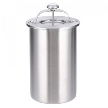 Presa/forma cilindrica din inox, pentru sunca, cu termometru si capac cu arc, Ø16 x 10 cm, 1.30 l, Grunberg GR751