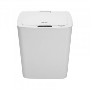 Cos de gunoi automat cu senzor, pentru bucatarie sau baie, capacitate 14 l, reincarcabil cu usb, Victronic CG3903 (alb)