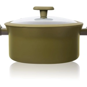 Cratita din aluminiu, cu capac, interior mat.anti-aderent, compatibila cu plita inductie, 26x11.50 cm, 5.30 l, Grunberg GR5731