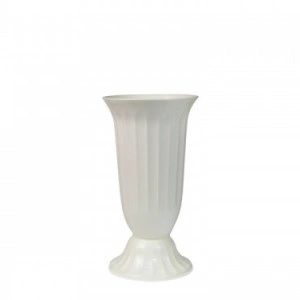 Vaza plastic alba bordura -30cm