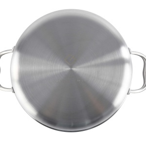 Cratita din inox, cu capac din sticla, invelis anti-aderent honeycomb, compatibila plita cu inductie, 24 cm, 6.30 l, Grunberg GR9524 - Img 4