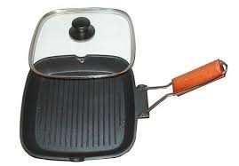 Gratar aluminiu teflonat cu capac yena Grunberg 24cm